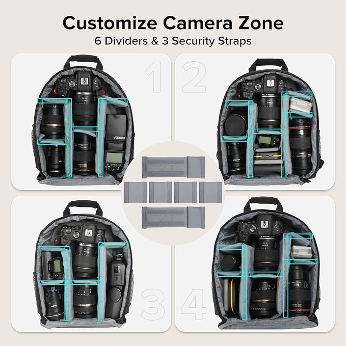 Camera Backpack Bag Small- Waterproof Professional DSLR Camera Bag Photography