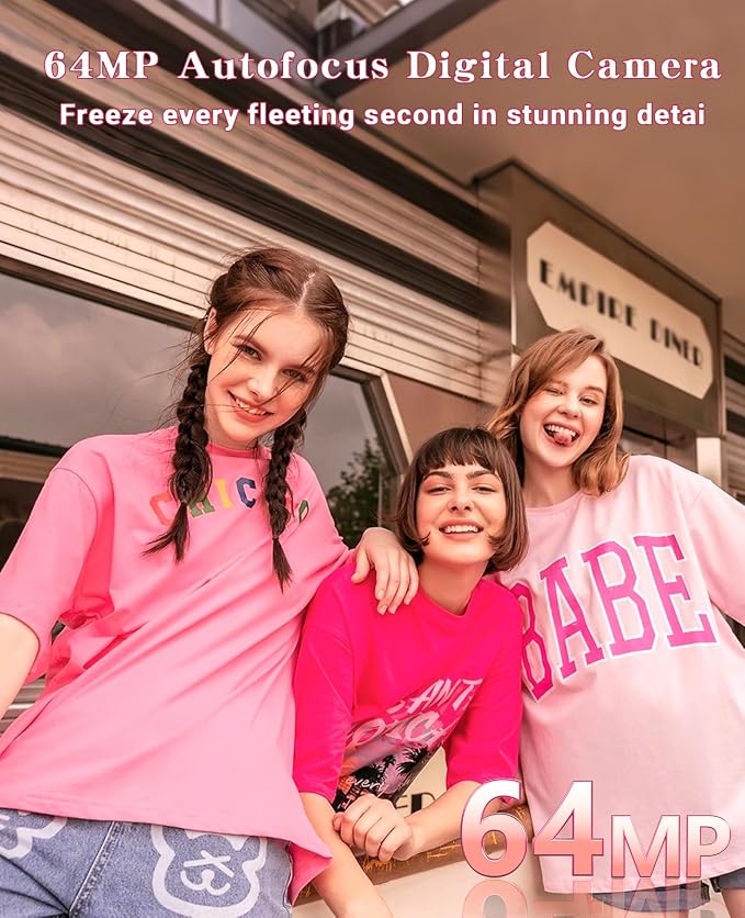 FLATIC Cameras for Photography, 6K 64MP Digital Camera