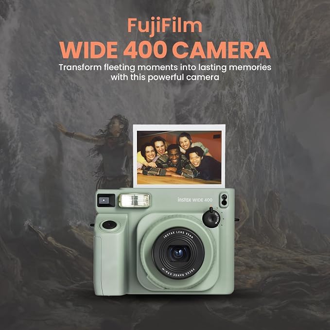 FujiFilm Instax Wide 400 Black Instant Camera Bundle