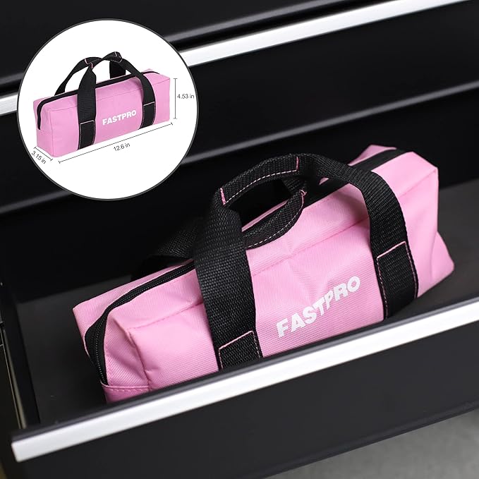 FASTPRO 7-Piece Pink Tool Kit, Household Tool Set for women, Basic Hand Tools for Home Maintenance & Repairing, Includes Small Tool Bag