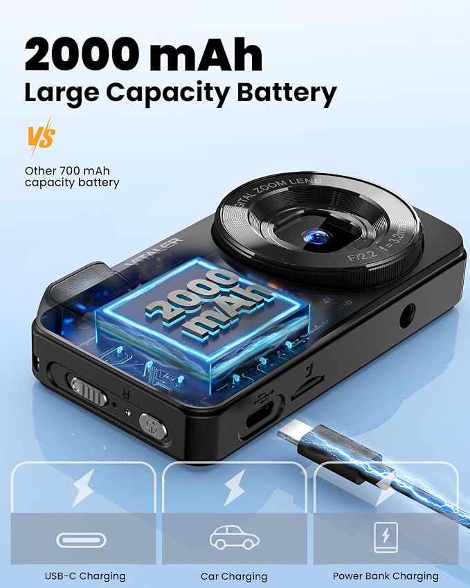 Digital Camera, Autofocus 48MP 4K Camera