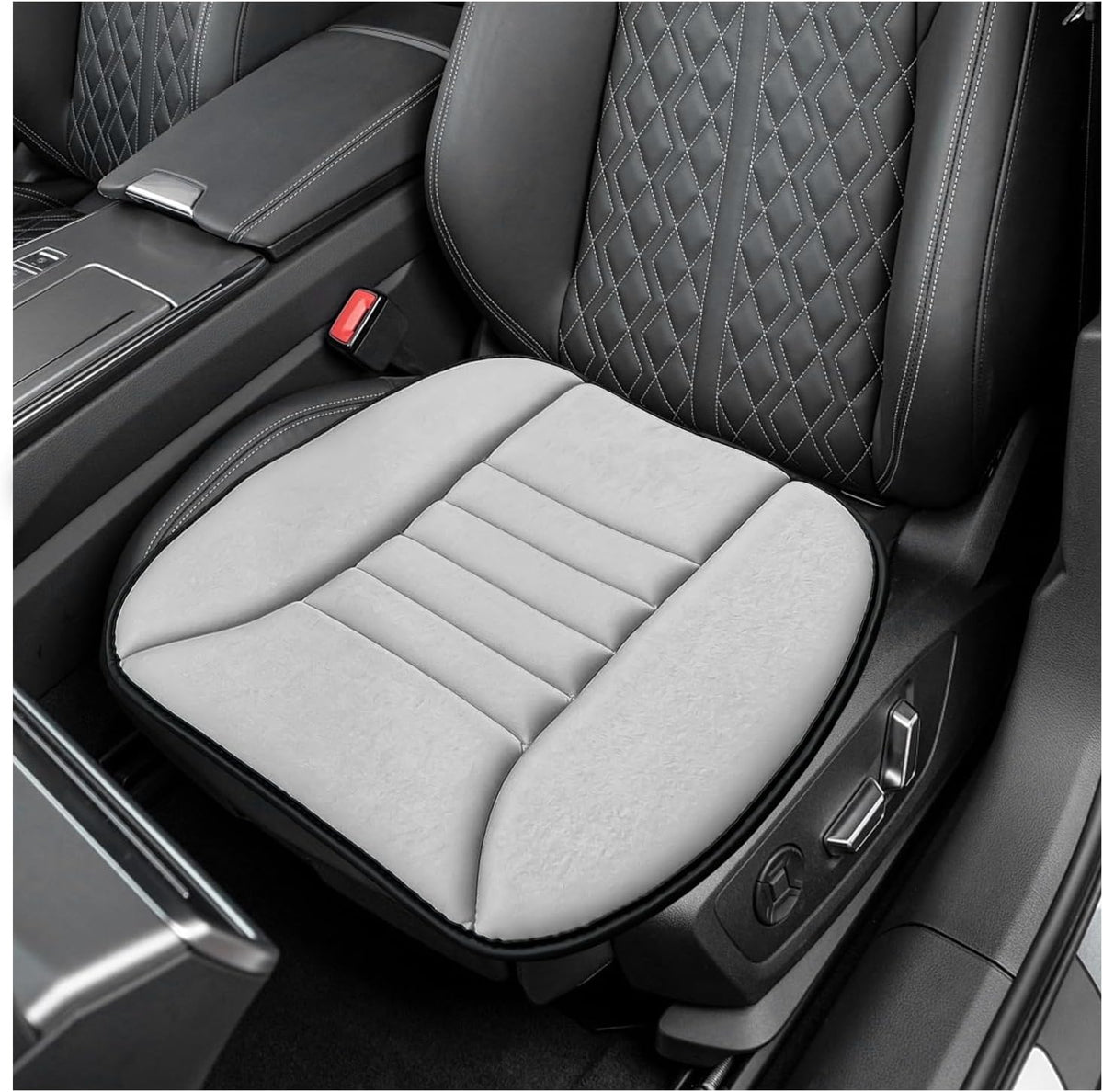 Car Seat Cushion Chair Cushions, Breathable Driver Seat Protector with 1.2" Thick Comfort Memory Foam, Non-Slip Pressure Relief Driver Seats Pillow for Vehicle Office Home (Gray)