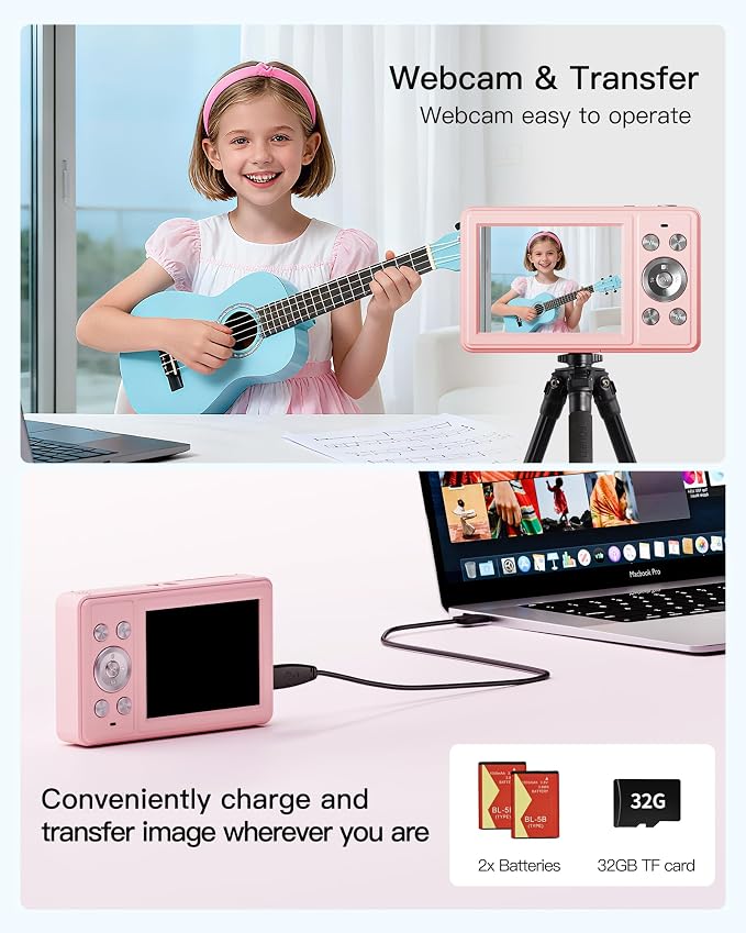 Digital Camera, FHD 1080P Point and Shoot Camera