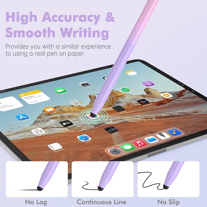 5Pcs Stylus Pens, 2 in 1 Stylus Pen