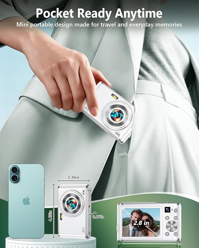 2026 Upgraded 4K Digital Camera