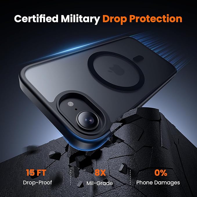 toushion 3 in 1 for iPhone 16E Case/iPhone 17E Case, Screen Protector*2