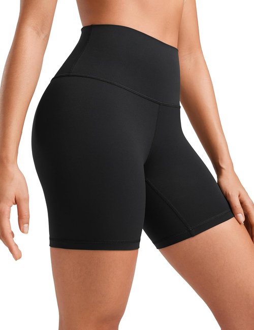CRZ YOGA Biker Shorts - ButterLuxe High Waisted Spandex for Women | 6-Inch Length, Perfect for Running & Yoga