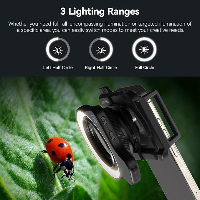 APEXEL 10-20X Macro Lens for iPhone & Android Phones | HD Photography Lens Kit