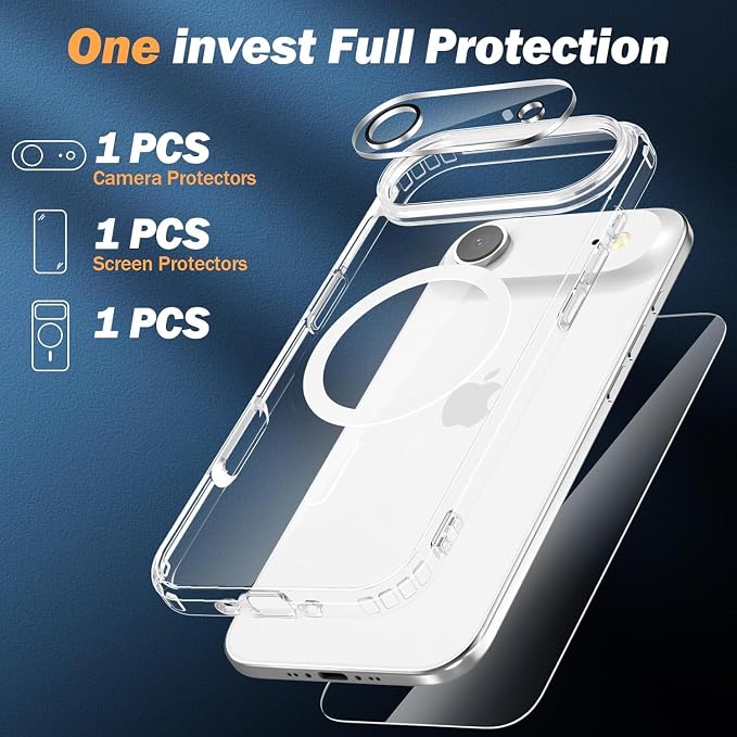 for iPhone Air Case Clear, Magnetic iPhone Air Case