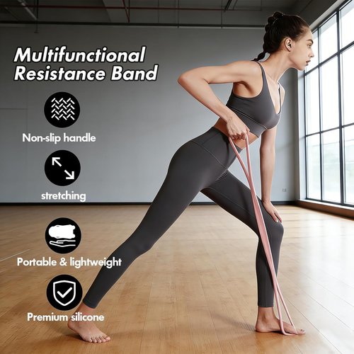 Figure 8 Resistance Band - Non-Slip Handles for Home Gym, Yoga & Physical Therapy | Ideal for Men & Women