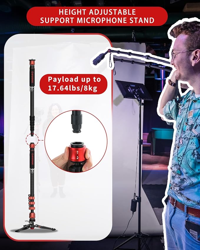 IFOOTAGE Monopod for Camera Cobra 3 A180T, Quick Adjust Monopod