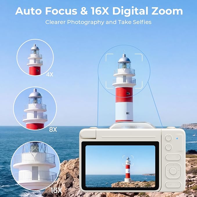 4K Digital Camera for Photography, 2026 Latest 64MP Autofocus WiFi Vlogging