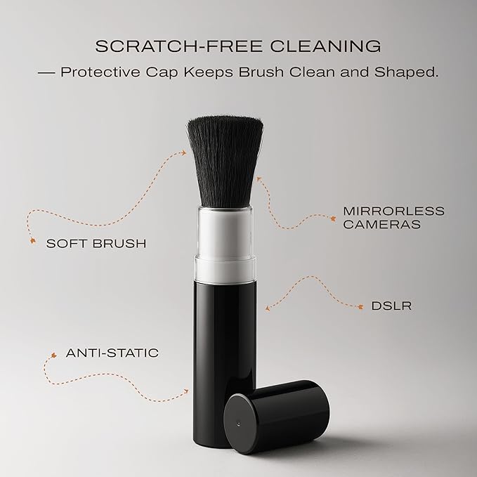 C Coiro Camera Lens Cleaning Kit 3in 1– Lens Cleaner Spray 100ml, Soft Brush &