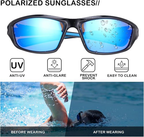 Flutesan Polarized Sunglasses - UV 400 Protection for Men & Women | Ideal for Fishing, Driving, Cycling, Hiking