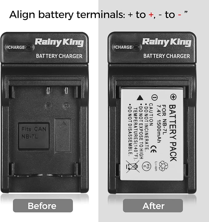 NB-7L Battery Charger for Canon PowerShot G10, SX30