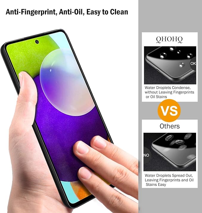 QHOHQ 3 Pack Screen Protector for Samsung Galaxy A52 4G/5G