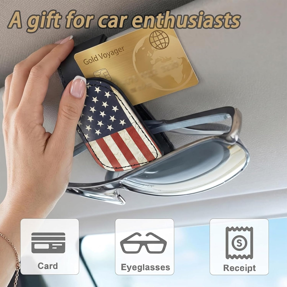 Horse Car Sunglasses Holder Universal Magnetic Visor Accessories