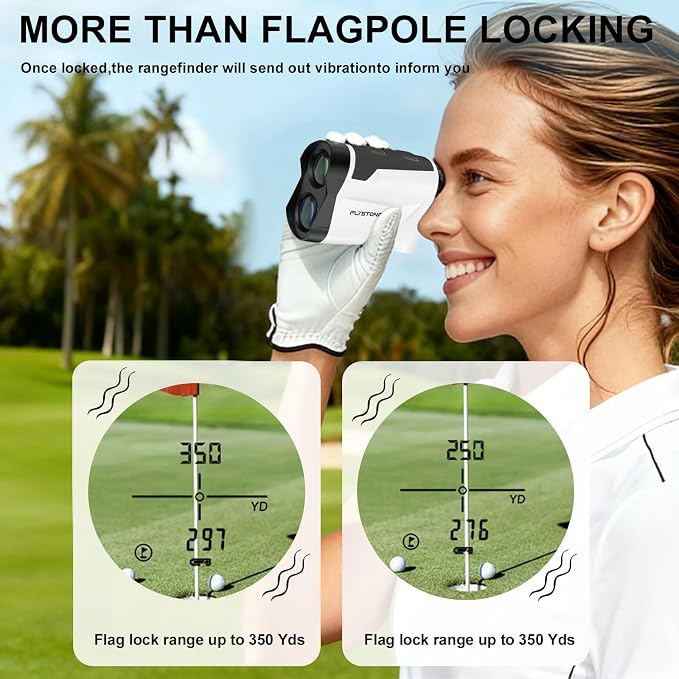 Precision Laser Rangefinder for Golf & Hunting, 800/1000/1300 m Range, 6X