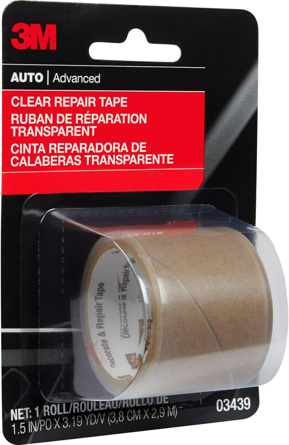 3M Auto High-Strength Lens Repair Film, 3.5 in x 7.75 in, Assorted Sheets: Red / Amber / Clear, Weatherproof & Airtight Seal, Flexible Film Repairs Flat or Curved Lenses on Truck & Car Lights (03345)