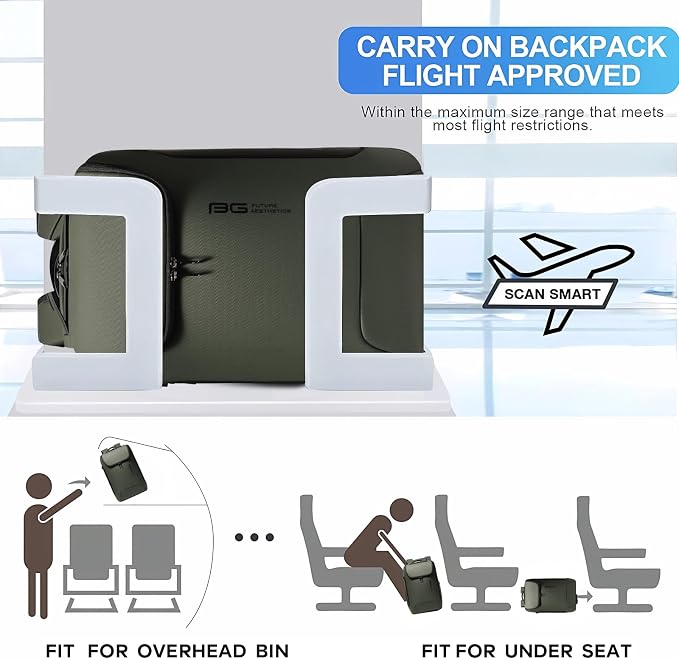 BANGE Men's Laptop Backpack for 17.3Inch Notebook, Airline Approved Travel