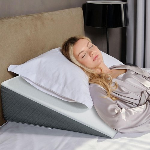 Kolbs Bed Wedge Pillow - Sleep Apnea & Acid Reflux Relief | Chic Jacquard Cover, Standard 7.5" Height