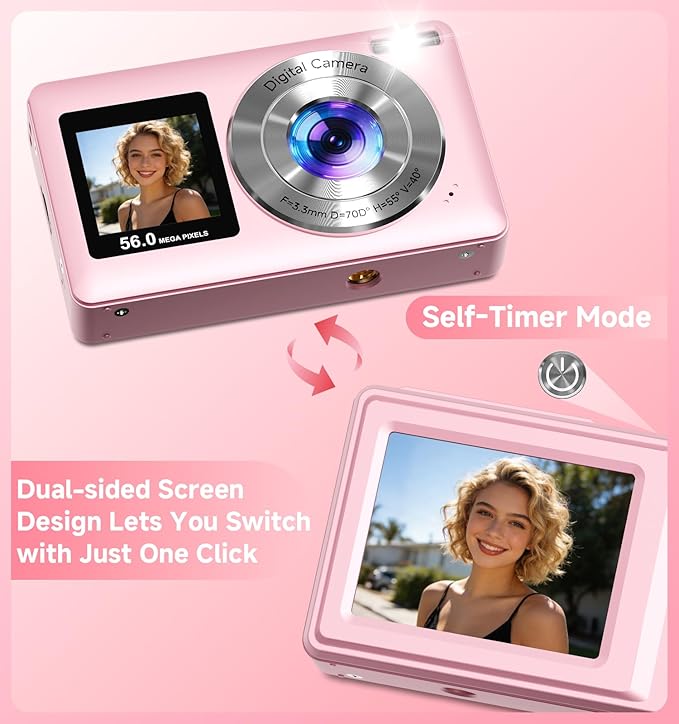 Digital Camera with Dual Screens