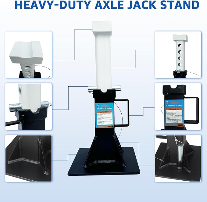 HKTE 14 Ton Heavy Duty Jack Stands with Locking Pins,28000lbs Capacity, 2 Pack
