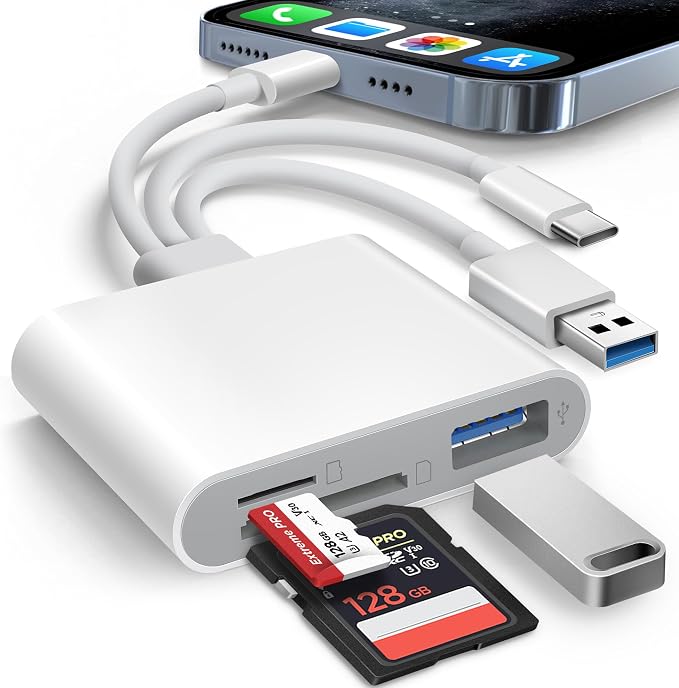 AkHolz SD Card Reader for iPhone iPad Mac Trail Game Camera Viewer Built-in