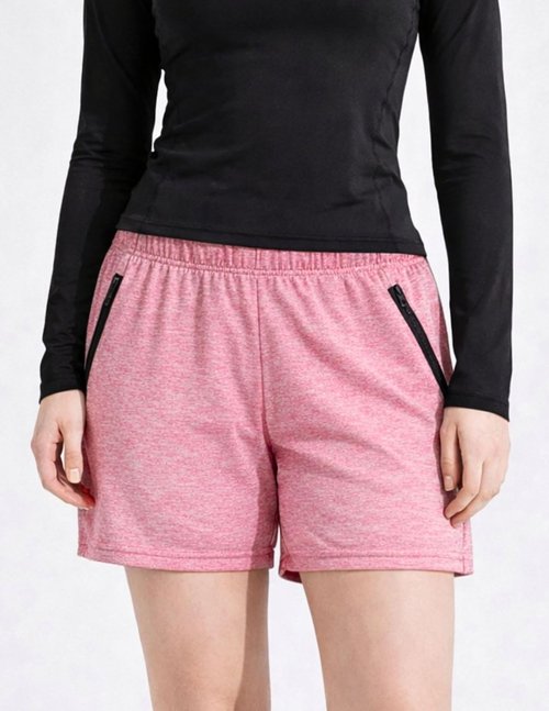 Liberty Imports Women's Lounge Workout Shorts - Lightweight Athletic Shorts with Zipper Pockets | 5" Inseam
