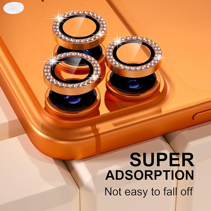 Misea Compatible for iPhone 17 Pro/iPhone 17 Pro Max Camera Lens Protector Bling