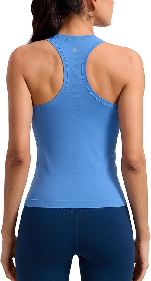 CRZ YOGA Seamless Workout Tank Tops for Women - Breathable Athletic Sleeveless Shirts | Ideal for Running & Gym