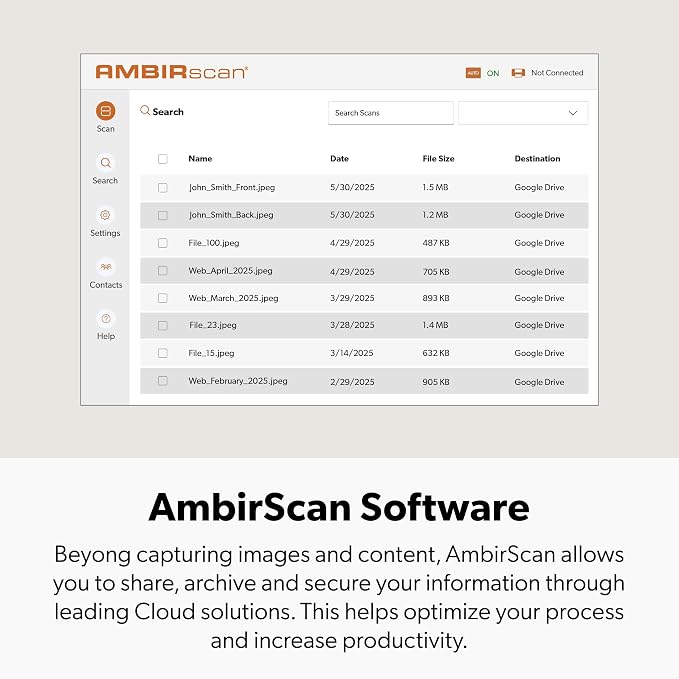 Ambir TravelScan Pro 600 Simplex Document Scanner and Card Scanner