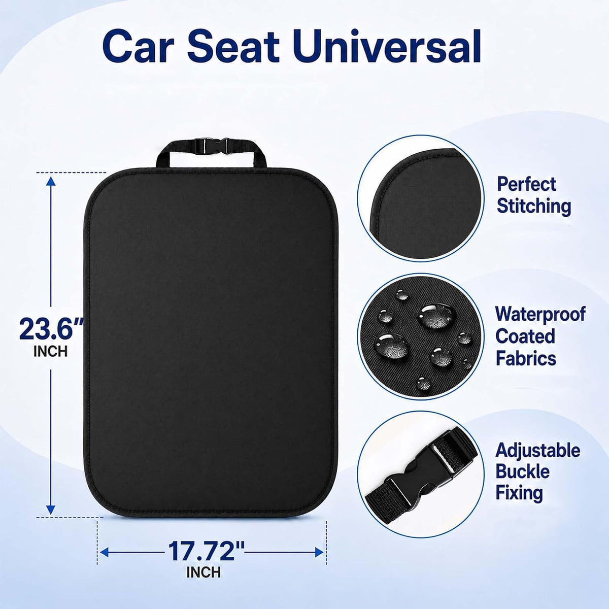 Back Seat Cover for Kids, 2 Pack Waterproof Kick Mats Backseat Protector, Car Seat Back Protectors for Vehicles to Protect from Dirt, Mud & Scratches,Easy to Clean X-Large