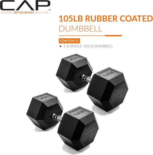 CAP Barbell Coated Dumbbell Weights - Available in Multiple Pairs & Sets for Versatile Workouts