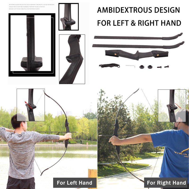 SOPOGER Recurve Bow and Arrow Set for Adults & Youth 20 30 40lb, Takedown Archery Kit for Beginners Right & Left Handed Outdoor Target Practice & Training (20 LBS)