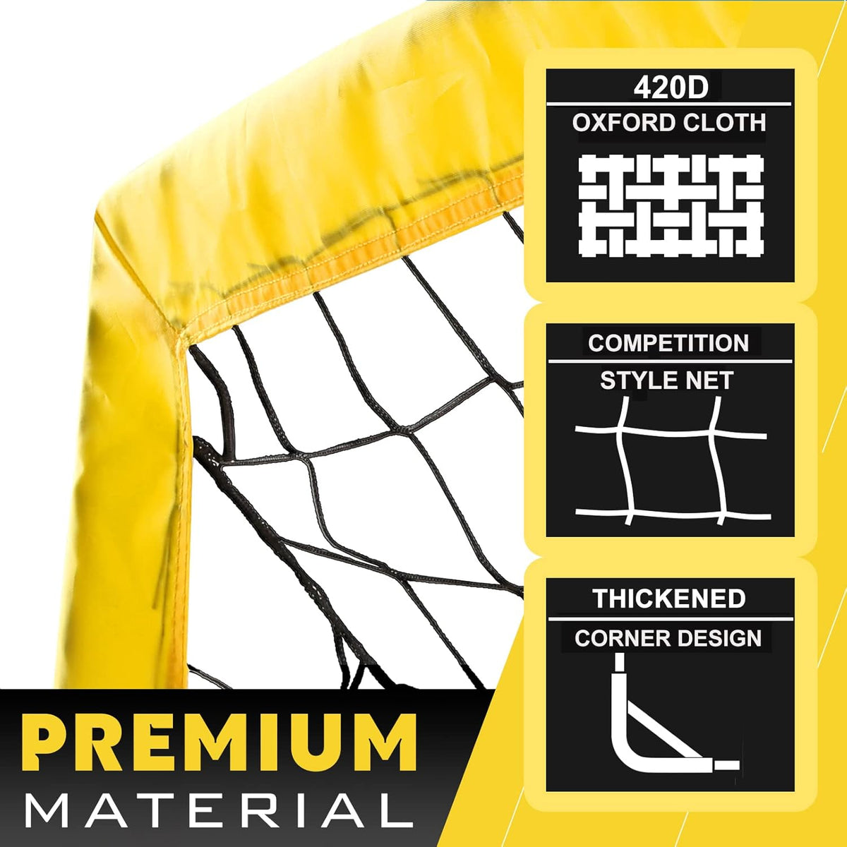 RUNBOW 6x4 FT Portable Kids Soccer Goal - Folding Soccer Net with Carry Bag for Indoor/Outdoor Training