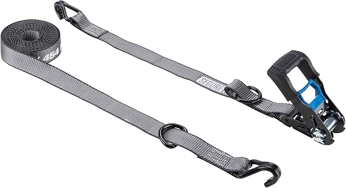Secure Tite Ratchet Straps – 2-Pack 1-1/4” x 16’ Tie Down Straps with Vinyl Coated Double J-Hooks – Cargo Tie Down Straps, 1000 lbs. Working Load Limit and 3000 lbs. Break Strength