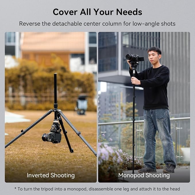 SmallRig CT210 Video Tripod, Professional Camera Tripod Compatible