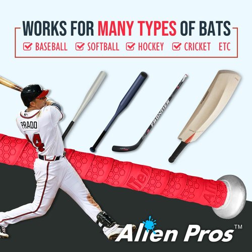 ALIEN PROS Bat Grip Tape - Precut 1.1 mm Pro Feel Replacement for Baseball Bats | 2 or 4 Grips Available
