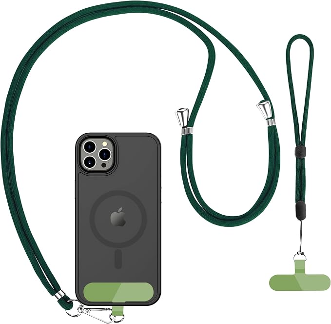 CACOE Phone Lanyard 2 Pack-1× Adjustable Neck Strap, 1× Wrist Strap, 2× Pads