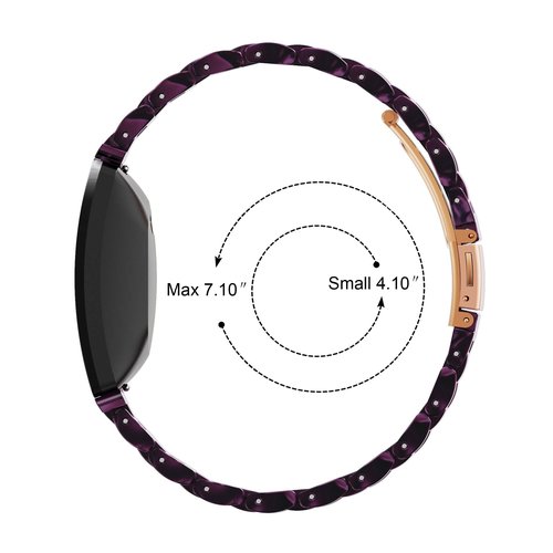 BaiHui Compatible with Fitbit Inspire 2 Band/Inspire/Inspire HR Bands Women Girls, Slim Resin Watch Band Replacement Adjustable Wristband for Fitbit Inspire 2, Purple
