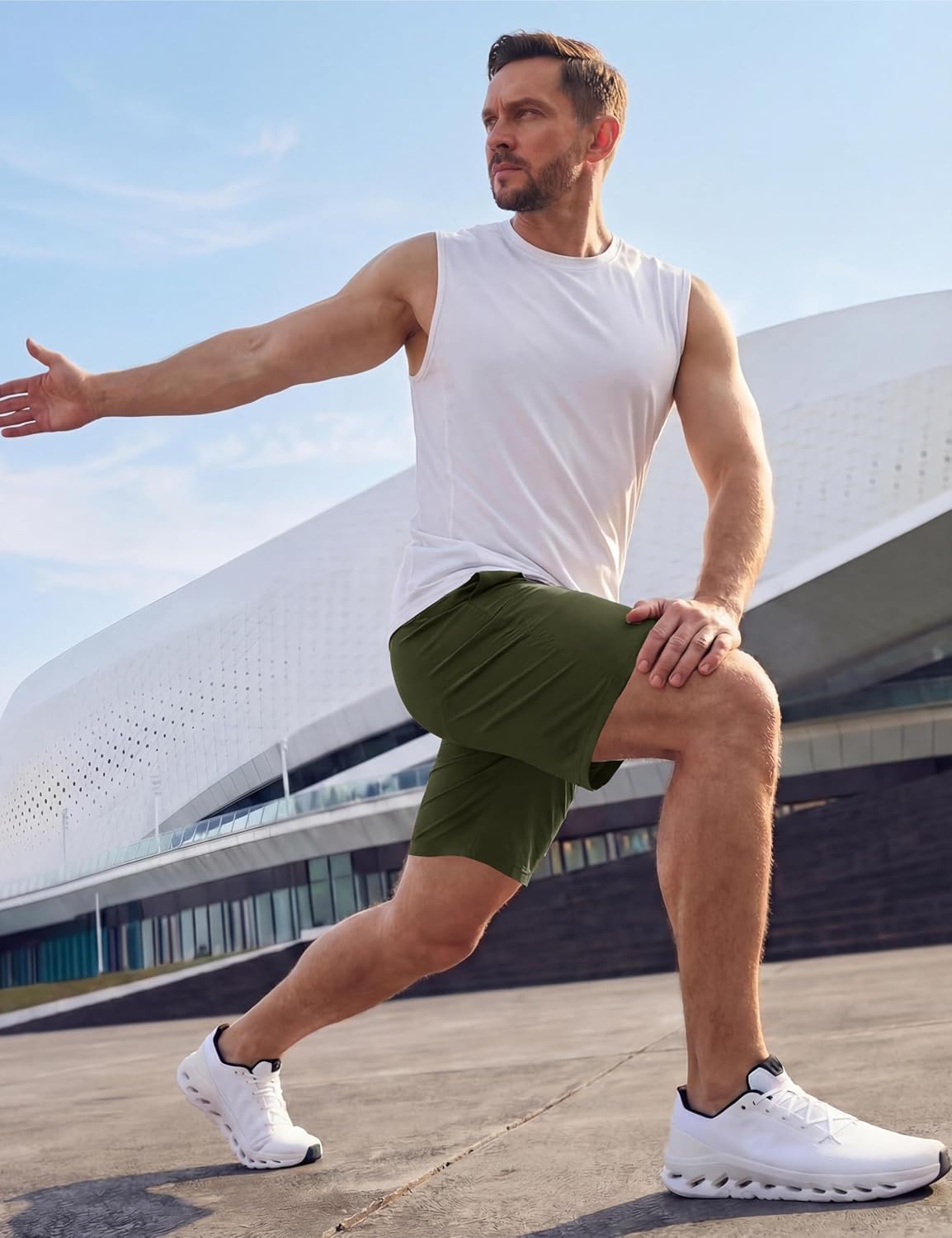 TACVASEN Men's Running Shorts - Quick Dry Lightweight Athletic Gym Shorts with 3 Zipper Pockets | 9" Length
