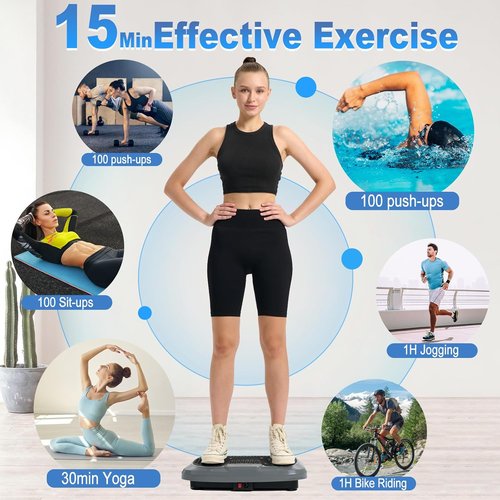 HOTWAVE Vibration Plate - Whole Body Shaker for Lymphatic Drainage & Weight Loss | Home Gym Fitness Machine