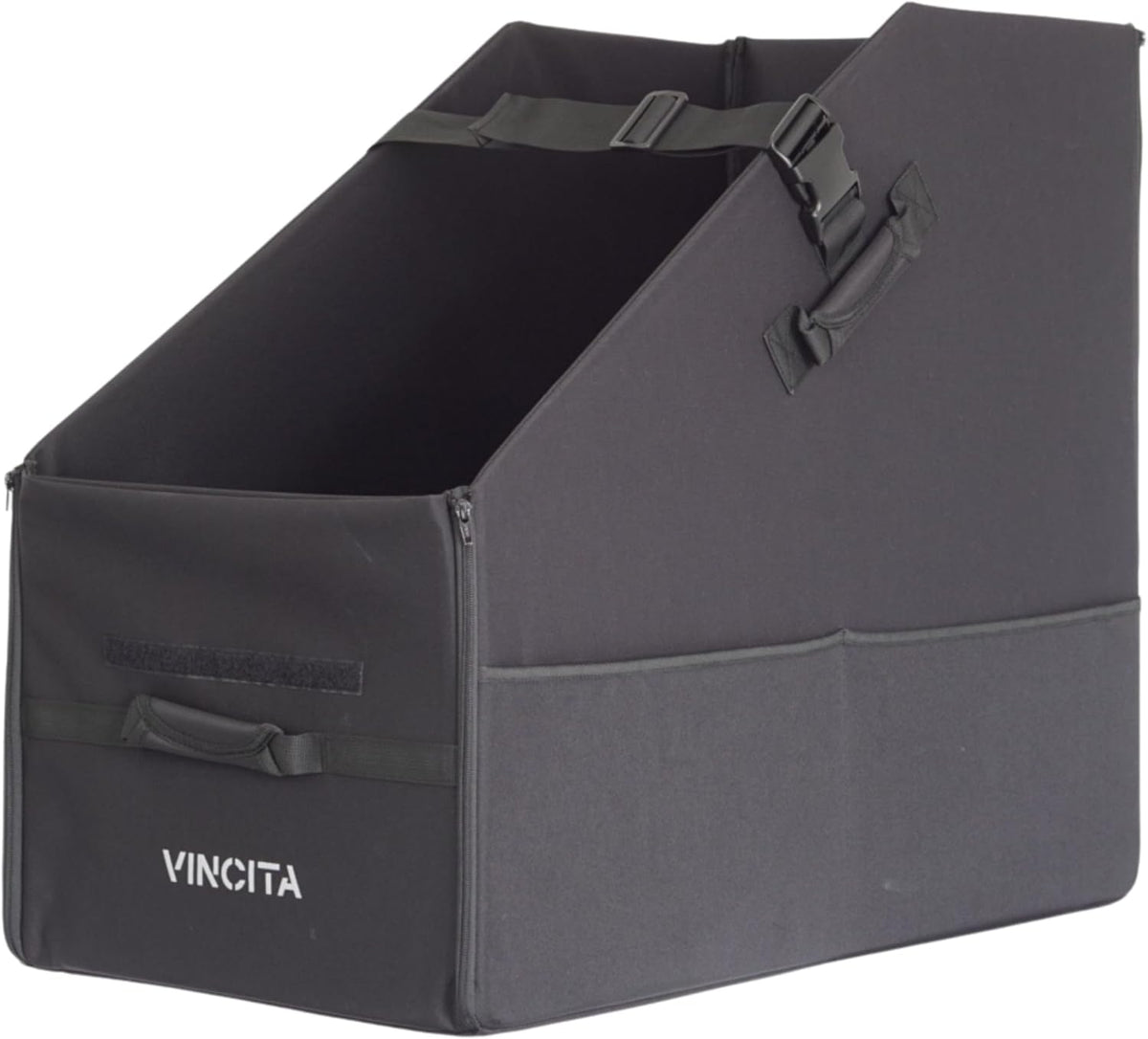 Vincita Keeper Box 2.0 for Folding Bicycle - Bike Storage Solution - Suitable For Bike - Keep The Bike Vertical In The Car Trunk To Save Space (Black with black zipper 2.0, For 20" Folding Bikes)
