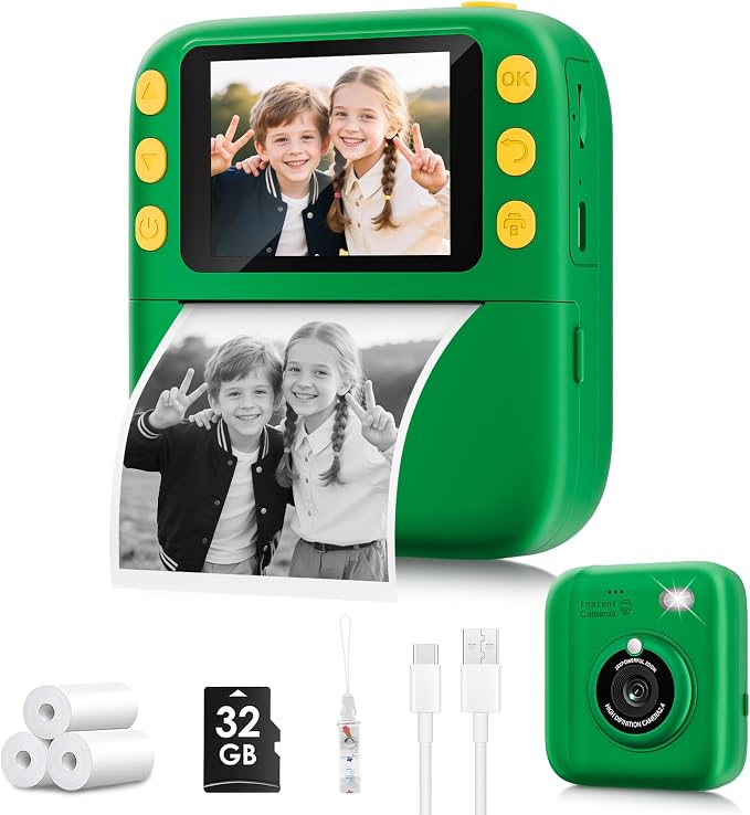 Instant Print Camera for Kids, Christmas Birthday Gifts for Girls Boys