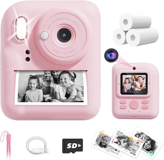 JOYJAM Kids Camera Instant Print, Upgrade Dual-Lens Selfie Digital Camera