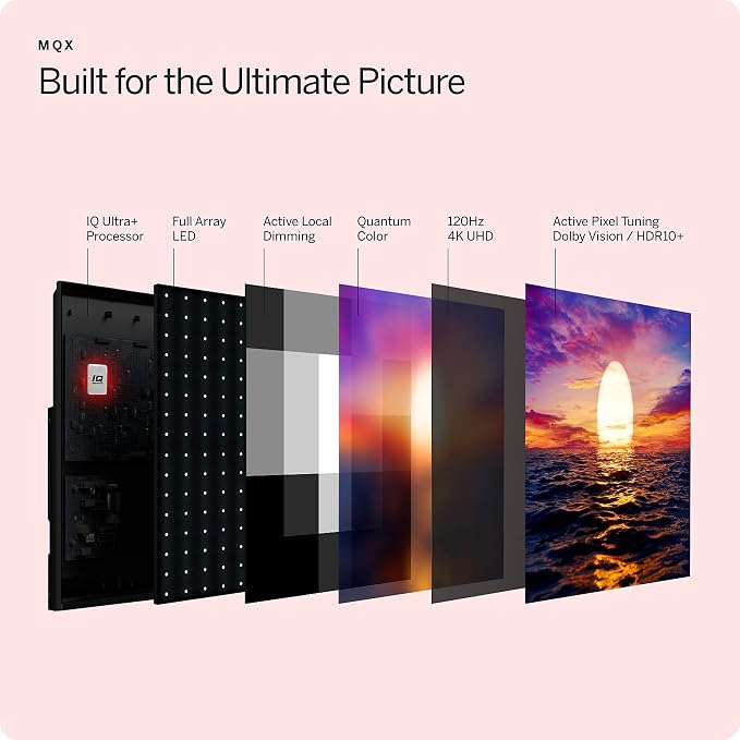 VIZIO 50" MQX Series Premium 4K 120Hz QLED HDR Smart TV with Dolby Vision 240Hz @ 1080p PC Gaming, WiFi 6E, M50QXM-K01, 2023 Model (Renewed)
