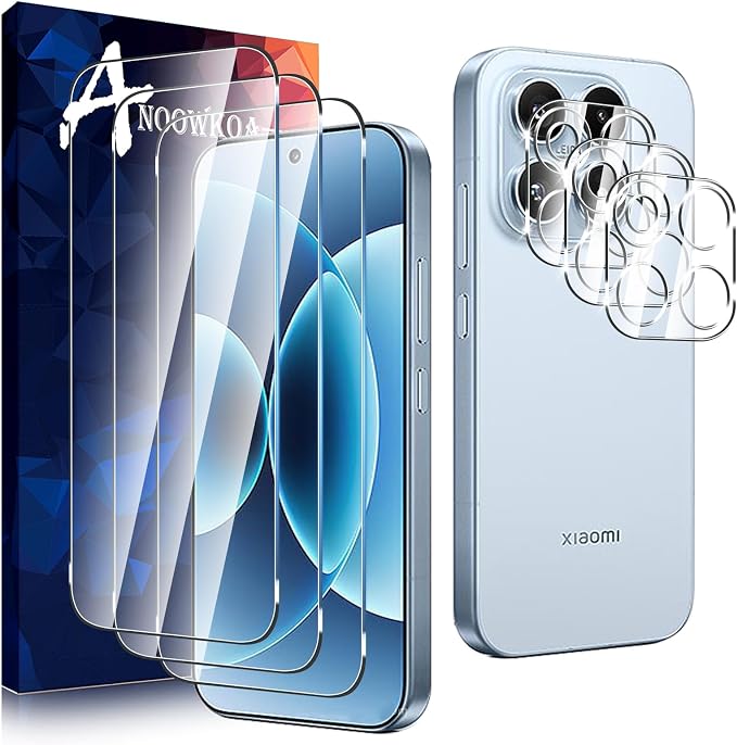 Anoowkoa 3 Pack for Xiaomi 17 Screen Protector + Xiaomi 17 Camera Lens Tempered