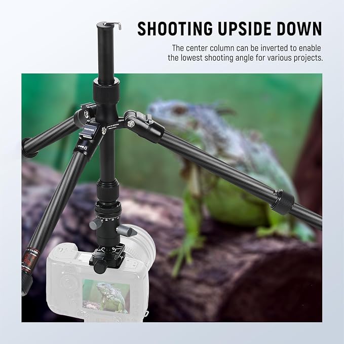 NEEWER Carbon Fiber Camera Tripod Monopod, 360° Ball Head, Anti Slip QR Plate