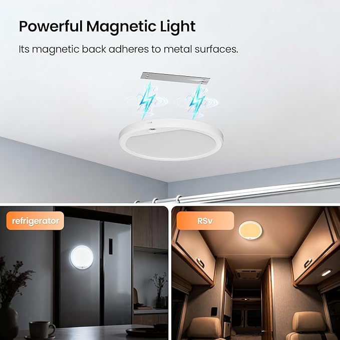 Motion Sensor Light Indoor with Remote And Hanging Chain, Rechargeable 3 Colors Ceiling Lights, Magnetic Wireless LED Closet Lamp,Battery Powered for garage Shower Stairs Hallway Shed Pantry Patio
